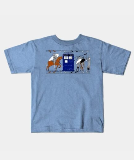 Tardis Bayeux Tapestry Doctor Who Kids T-Shirt